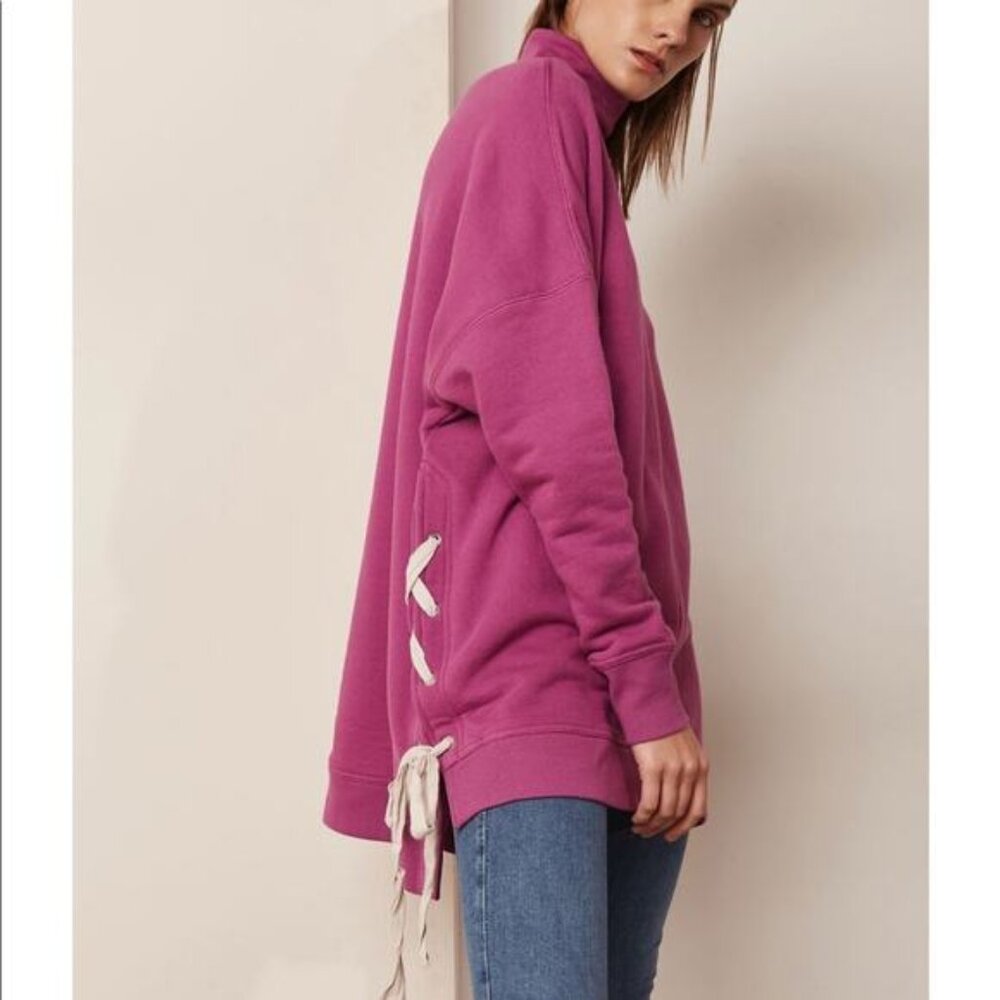 Free People So Plush Lace-Up Pullover